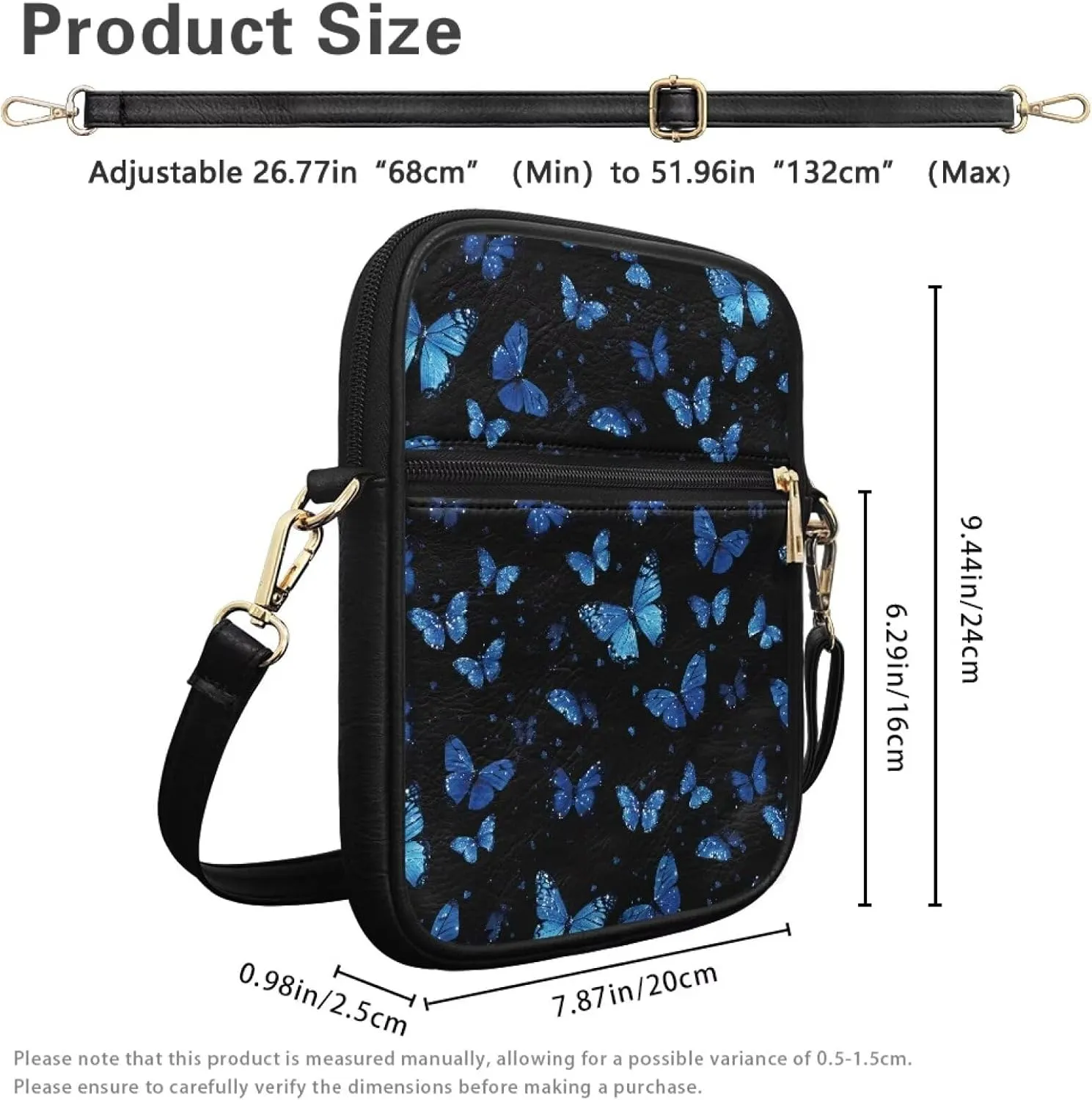 Small Messenger Bag for Women Work Lightweight Multipurpose Crossbody Shoulder Bag Travel Hiking Daypack