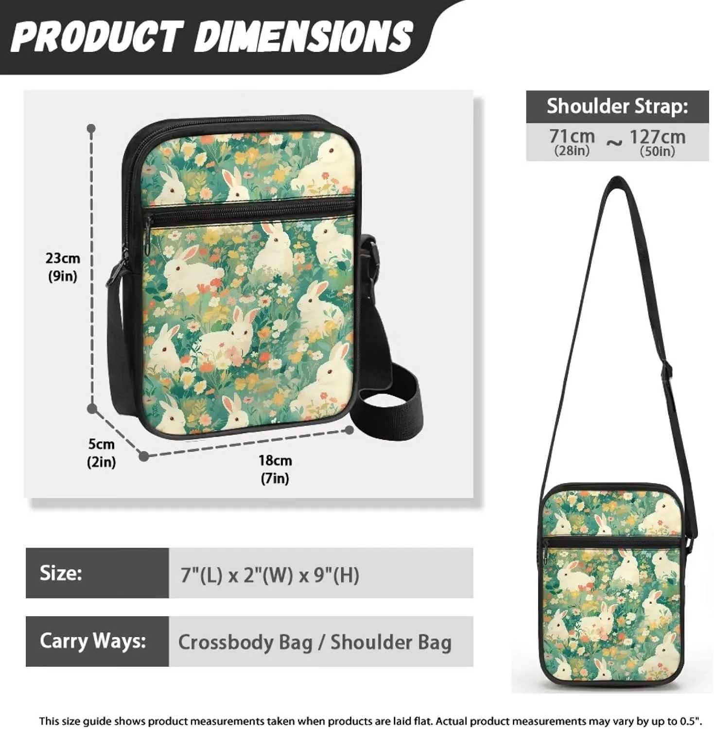 Small Messenger Shoulder Bag Mini Crossbody Bag for Women Men Light Zipper Pocket Travel Bag with Adjustable Strap