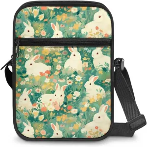 Small Messenger Shoulder Bag Mini Crossbody Bag for Women Men Light Zipper Pocket Travel Bag with Adjustable Strap