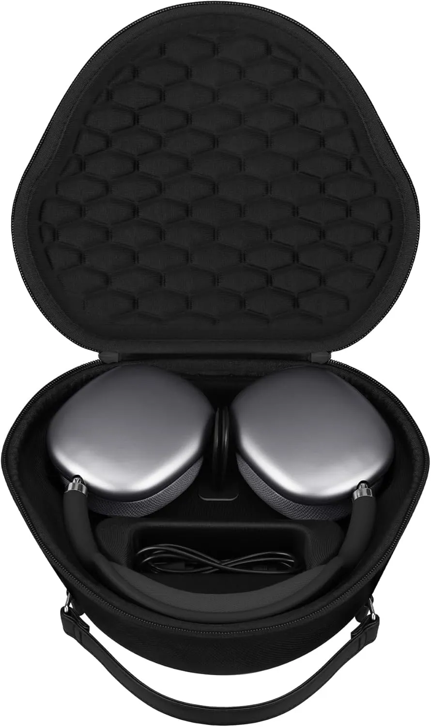 Smart Case for Apple AirPods Max Wireless Over-Ear Headphones (Supports Sleep Mode), Airpods Max Accessories for Apple Headphones, Protective Travel Carrying Storage Bag, Black