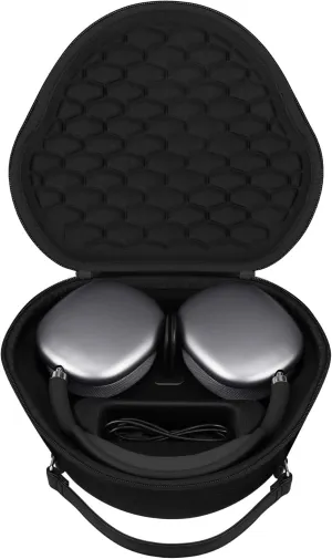 Smart Case for Apple AirPods Max Wireless Over-Ear Headphones (Supports Sleep Mode), Airpods Max Accessories for Apple Headphones, Protective Travel Carrying Storage Bag, Black