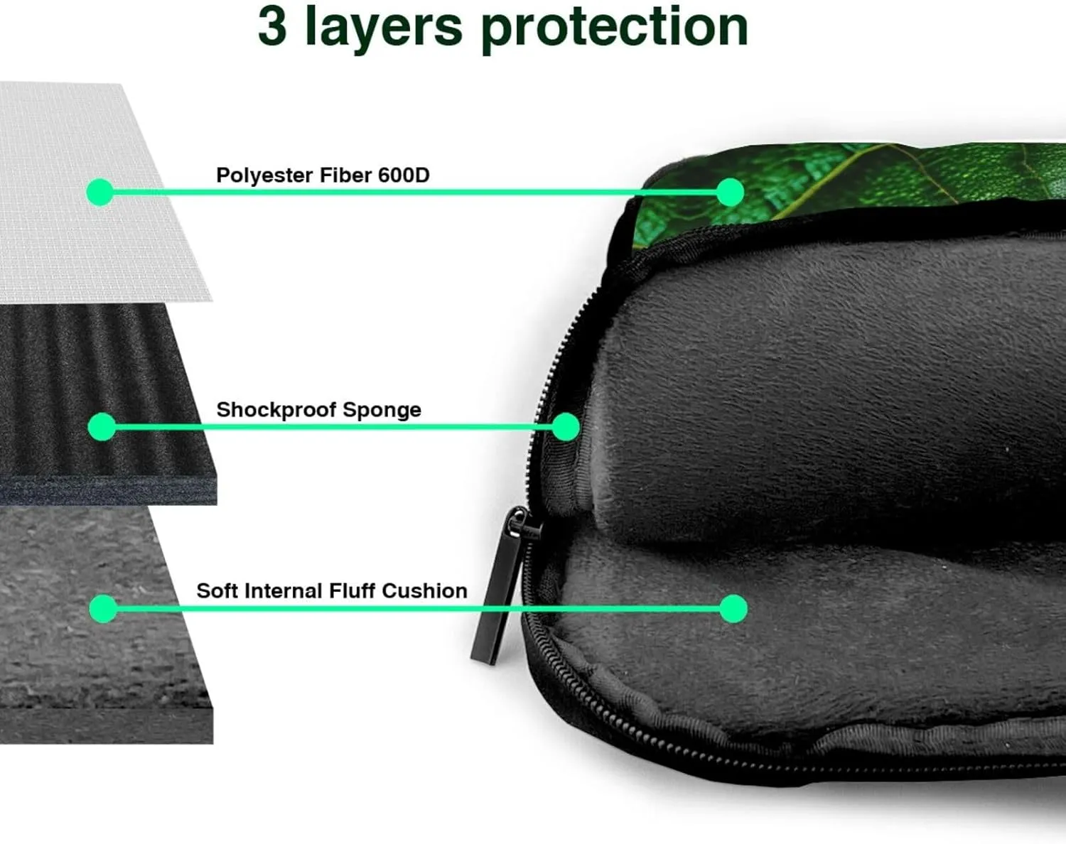 Smokey Mountain Cliff Print Notebook Computer Protective Carrying Cover With Pocket,13 Inch Laptop Shoulder Bag