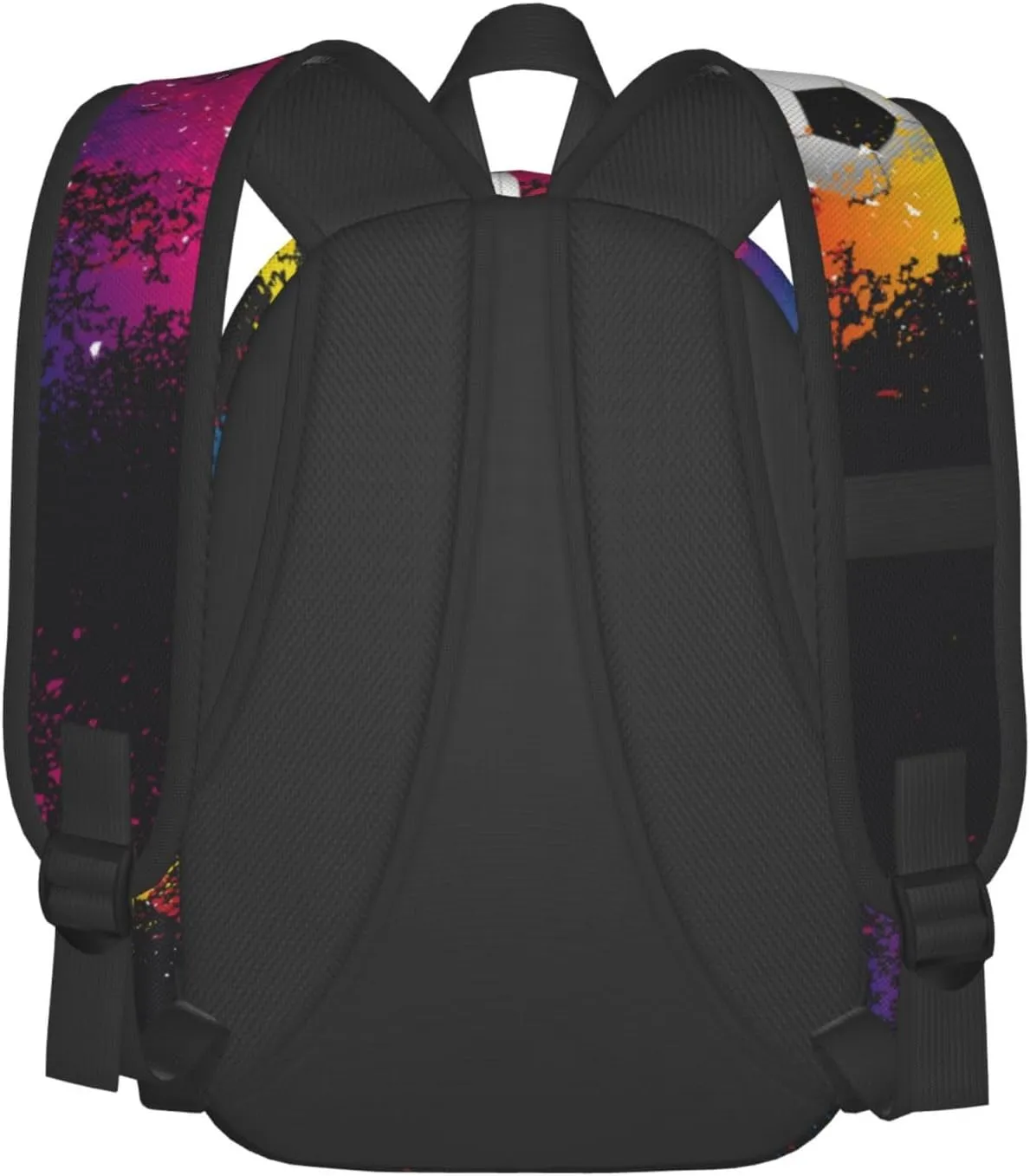Soccer Color Splash Ink Collision Laptop Backpack Shoulder Bag Laptop Pack Travel Backpacks Commuter Back Pack Casual Daypack Bags With Side Pockets