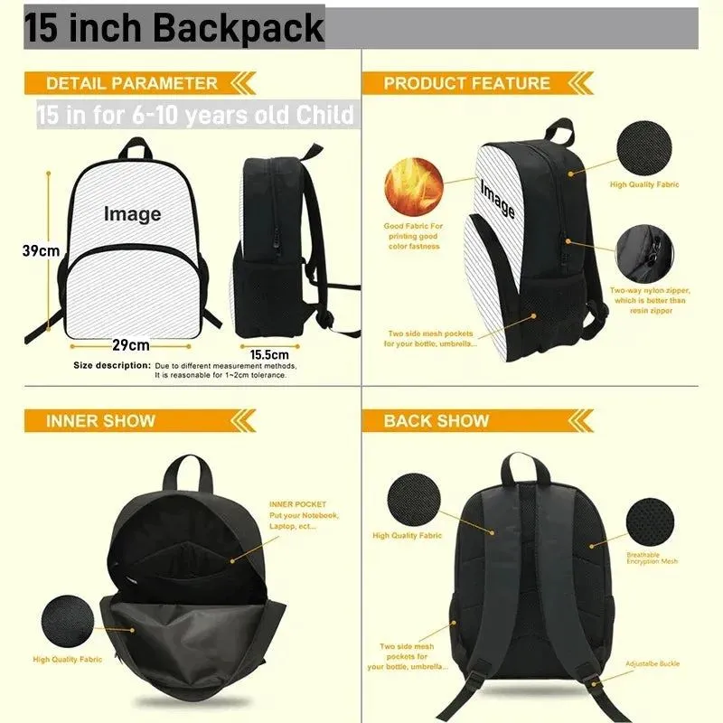 Soccer Prints School Backpack for Grade 1-3,Cartoon School Bags for Boys Girls ,Large Capacity Children Backpack  for School