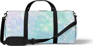Soft Pale Colorful Moon Star Sports Bag Tote Bag Waterproof Gym Bag with Shoulder Strap Zipper 2 Side Pockets for Men and Women, Travel and Storage Shoulder Bag.