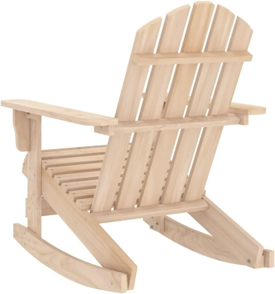 Solid Fir Wood Adirondack Rocking Chair for Outdoor Patio Garden Backyard, 36" Durable Wooden Rocker with 242.5 lb Capacity, Weather-Resistant Patio Furniture Assembly Required