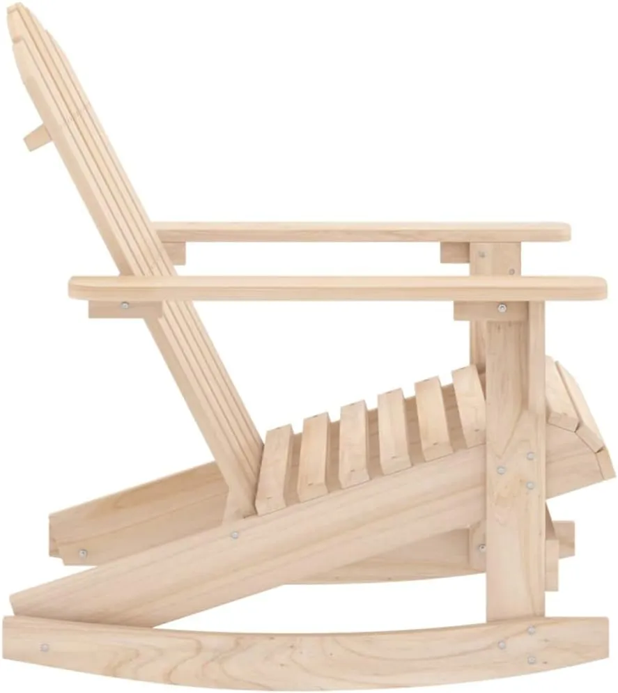 Solid Fir Wood Adirondack Rocking Chair for Outdoor Patio Garden Backyard, 36" Durable Wooden Rocker with 242.5 lb Capacity, Weather-Resistant Patio Furniture Assembly Required