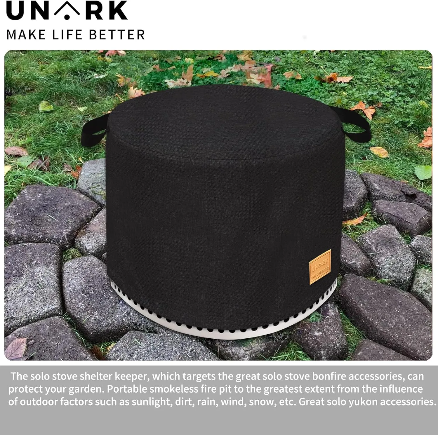Solo Stove Ranger 15 Inch Waterproof Protective Cover (Black)