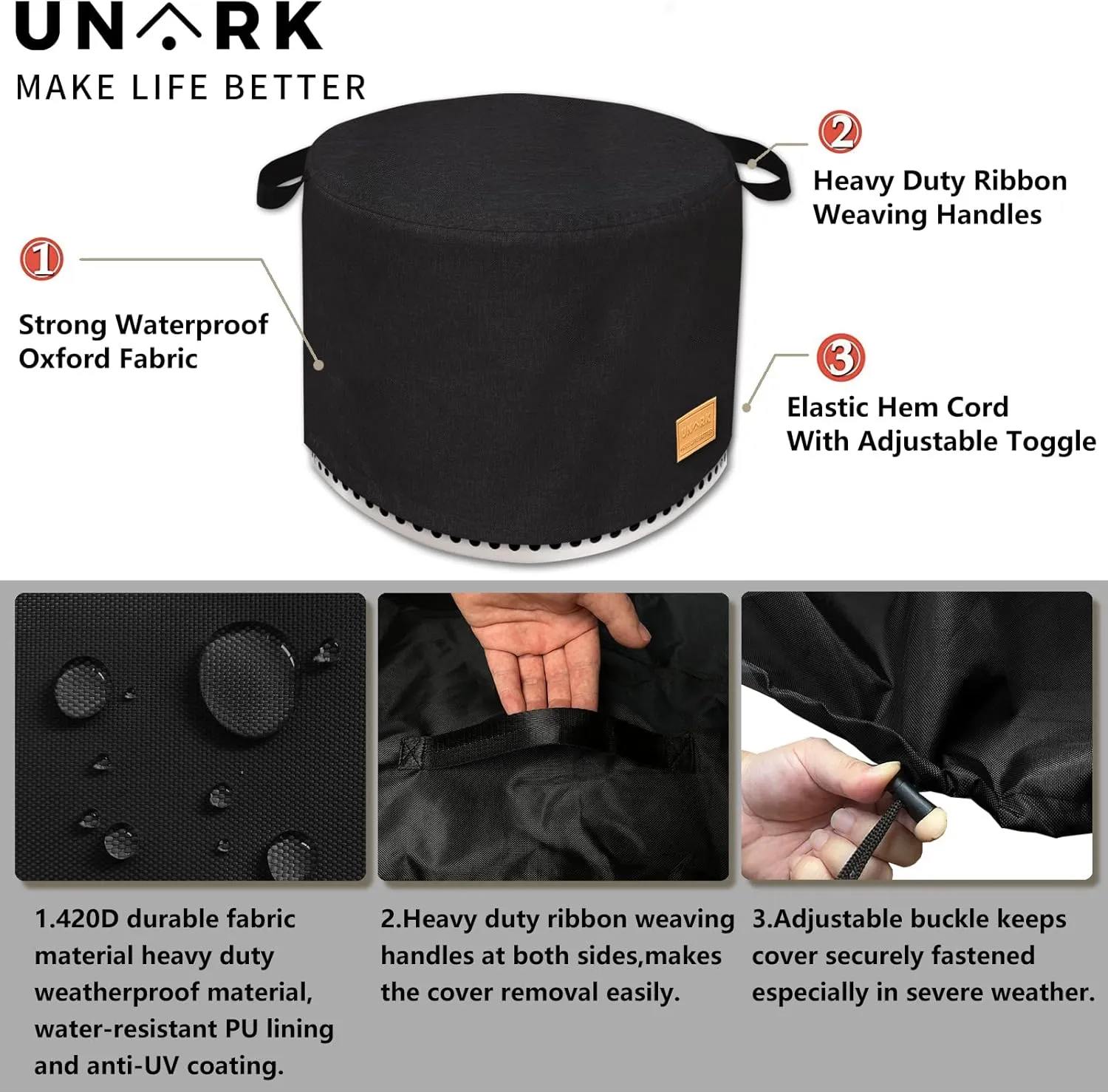 Solo Stove Ranger 15 Inch Waterproof Protective Cover (Black)
