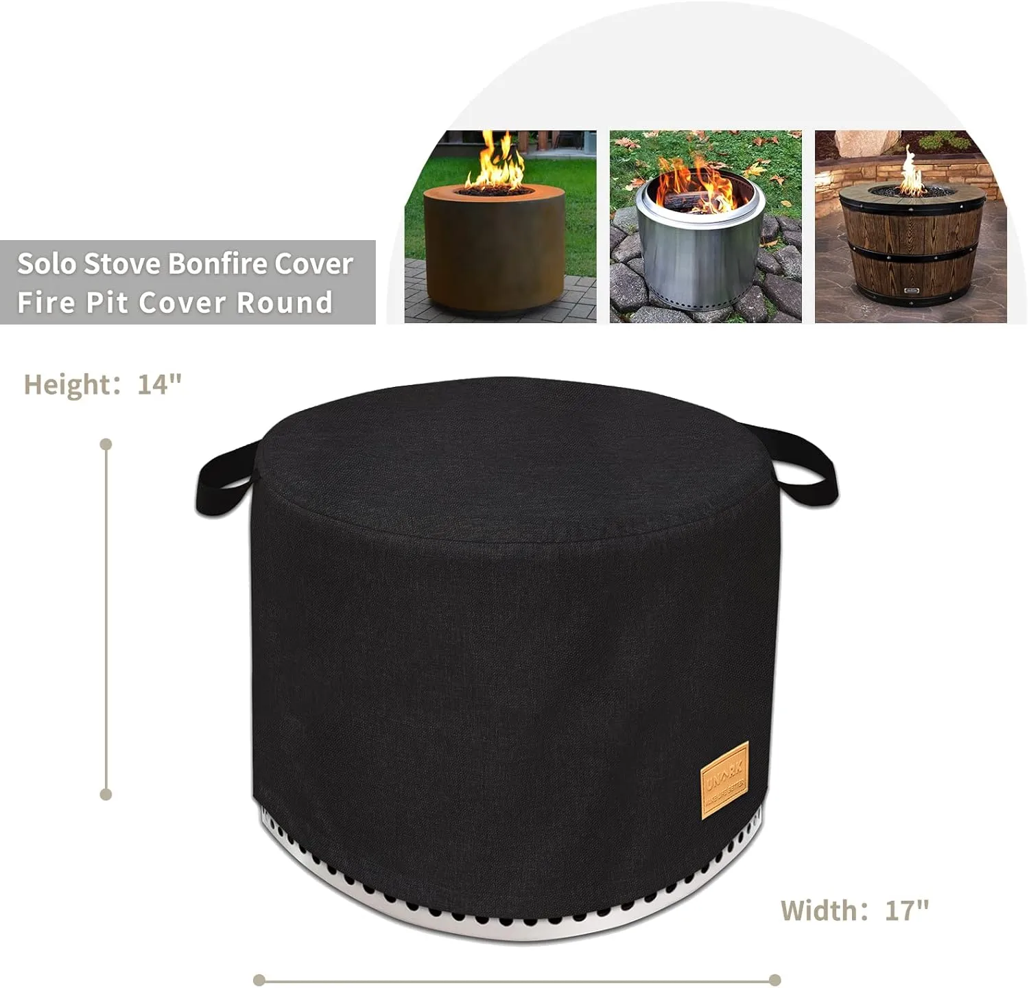 Solo Stove Ranger 15 Inch Waterproof Protective Cover (Black)
