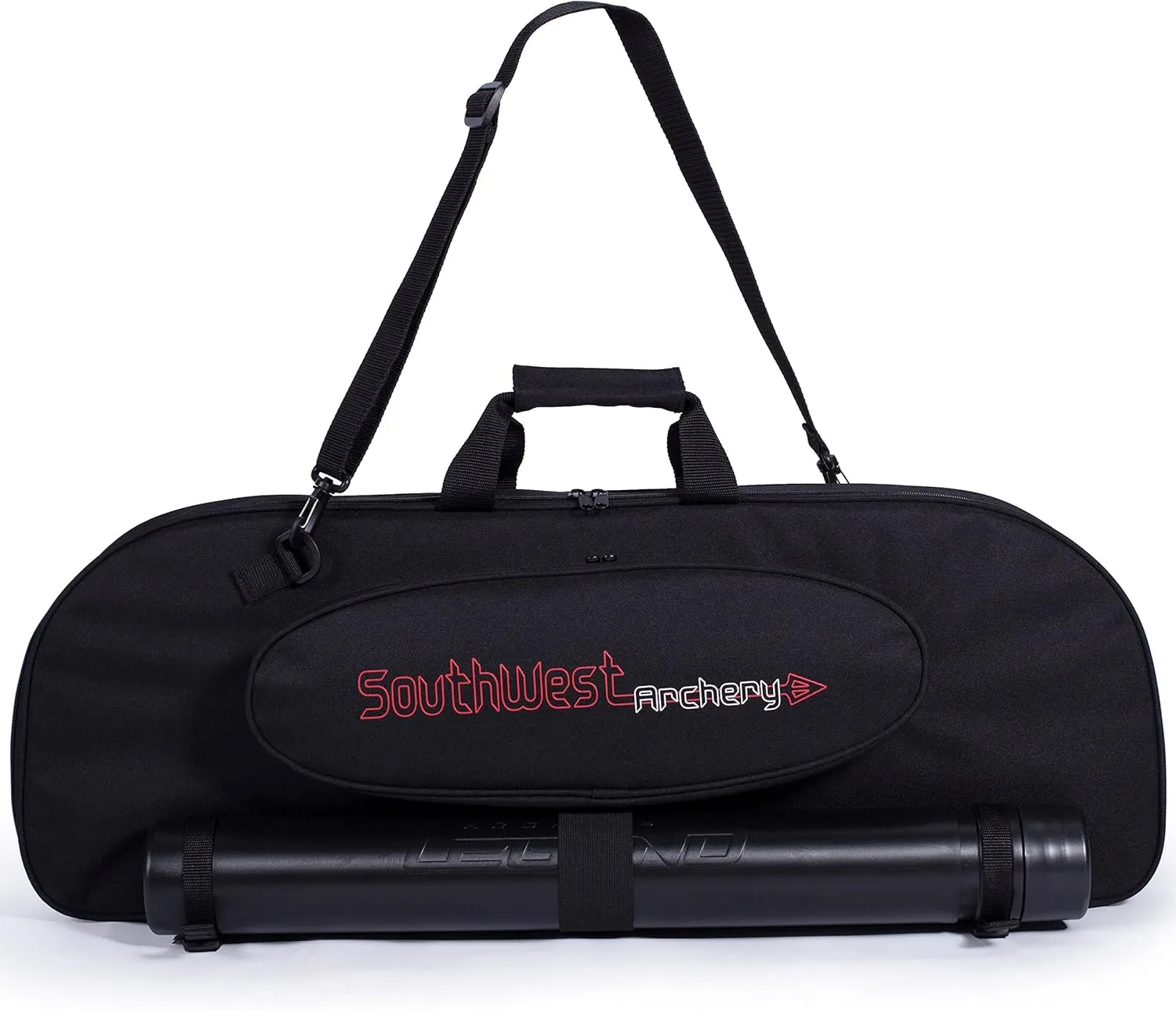 Southwest Archery Universal Takedown Recurve Bow Case | Fully padded foam case includes adjustable Arrow Tube and Large Outside Pocket for Accessories - Perfect for travel