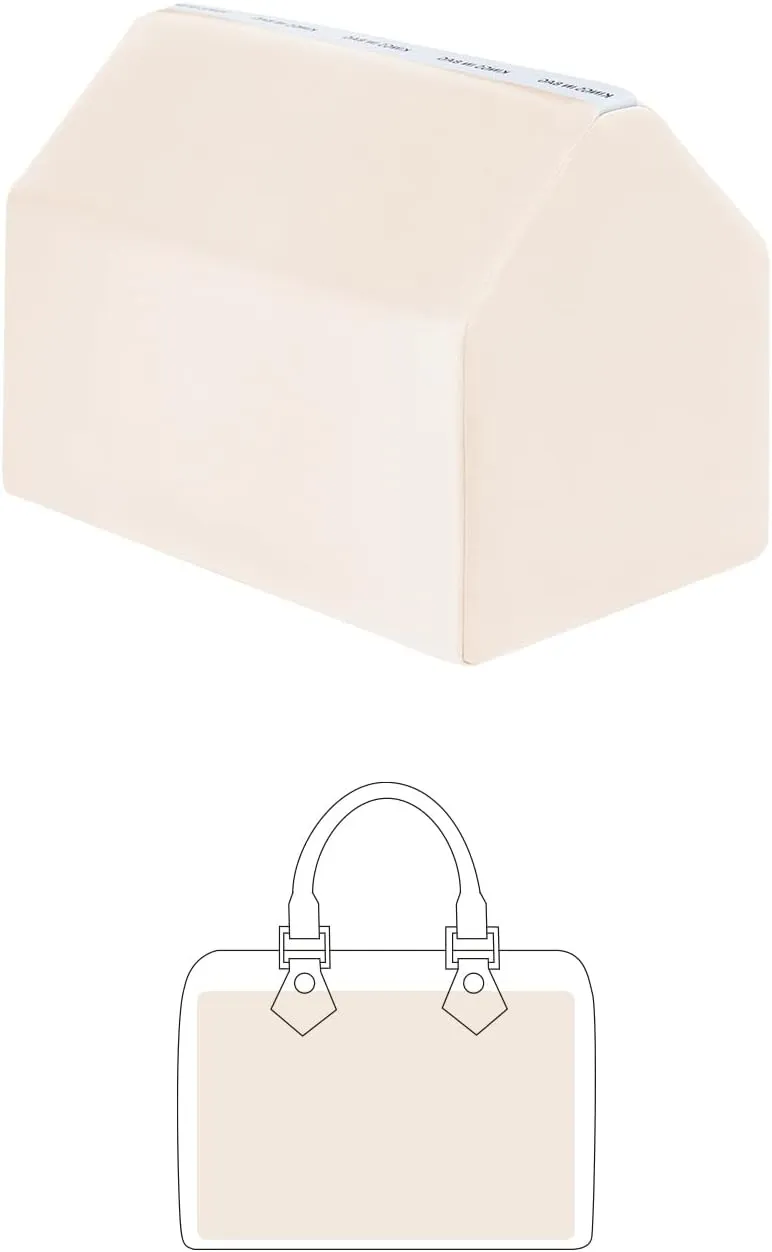 Speedy 30 Bag Pillow, Purse Shaper Insert Compatible with LV Speedy Bag, Handbag Filler with Soft Silk Surface and Memory Foam Inner without Overfull, Moisture-proof (Craie, Speedy30)