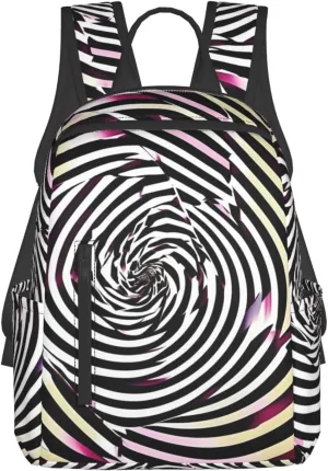 Spiral Optical illusion Gif Print Personalized Unisex Backpack - Stylish & Funny Casual Daypack for Travel, Work, Gym