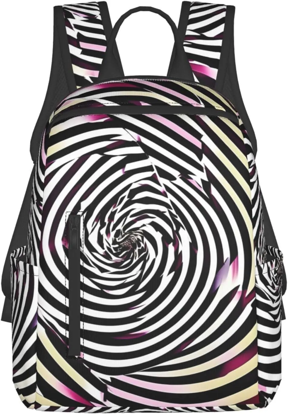 Spiral Optical illusion Gif Print Personalized Unisex Backpack - Stylish & Funny Casual Daypack for Travel, Work, Gym