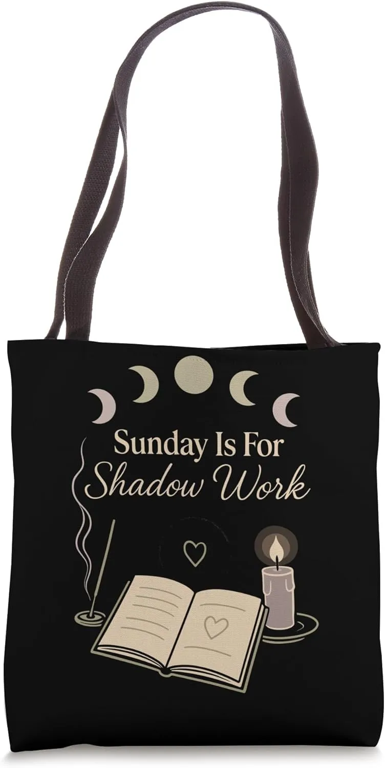 Spiritual Sunday Ritual Self-Care Moon Phase Mindfulness Tote Bag