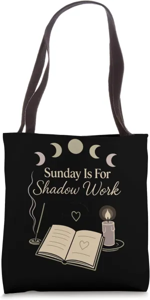 Spiritual Sunday Ritual Self-Care Moon Phase Mindfulness Tote Bag
