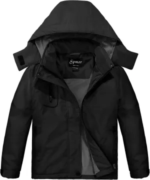 Spmor Girls' Waterproof Ski Jacket Warm Coat Windproof Winter Snowboarding Jacket