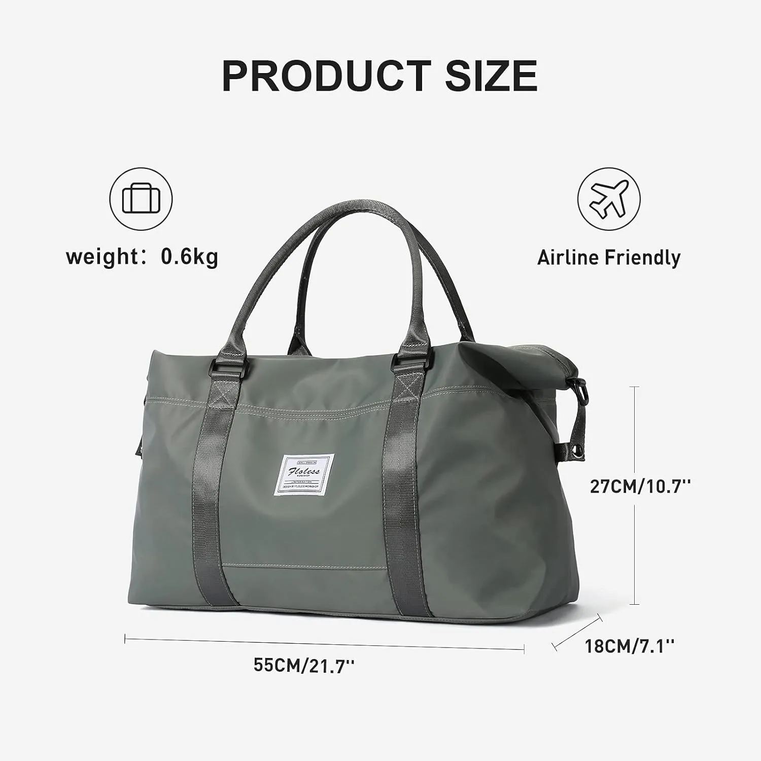 Sport Large Travel Duffle Gym Tote Weekender Carry On Beach Overnight Waterproof Luggage with Wet Bag