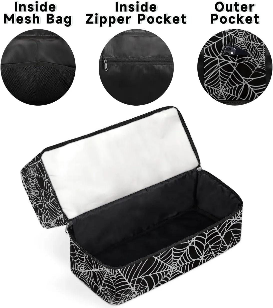 Sports Gym Bag Halloween Spider Web Travel Duffel Bag Waterproof Lightweight Swim Bag Travel Tote Luggage Weekender Overnight Handbag Workout Bag with Shoes Compartment for Women Men