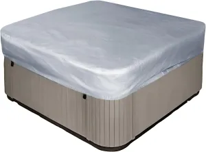 Square Hot Tub Cover Garden Hot Tub Spa Cover Replacement Waterproof UV Protected Rectangular Spa Cover Outdoor Spa Covers(91''Lx91''Wx12''H, Grey)