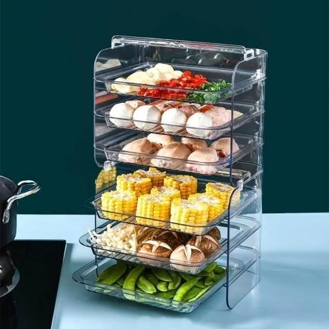 Stackable Kitchen Storage Rack - Multi-Layer Organizer