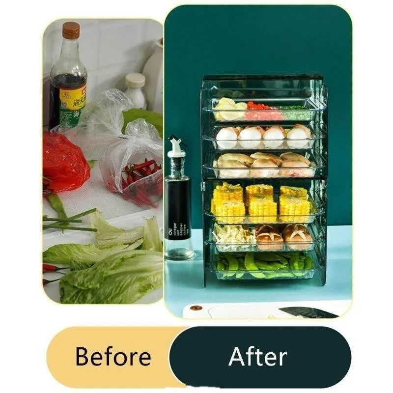 Stackable Kitchen Storage Rack - Multi-Layer Organizer