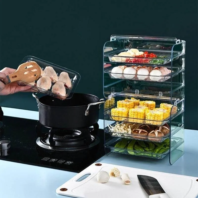 Stackable Kitchen Storage Rack - Multi-Layer Organizer