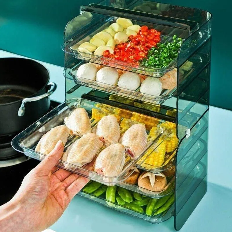 Stackable Kitchen Storage Rack - Multi-Layer Organizer