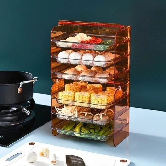 Stackable Kitchen Storage Rack - Multi-Layer Organizer