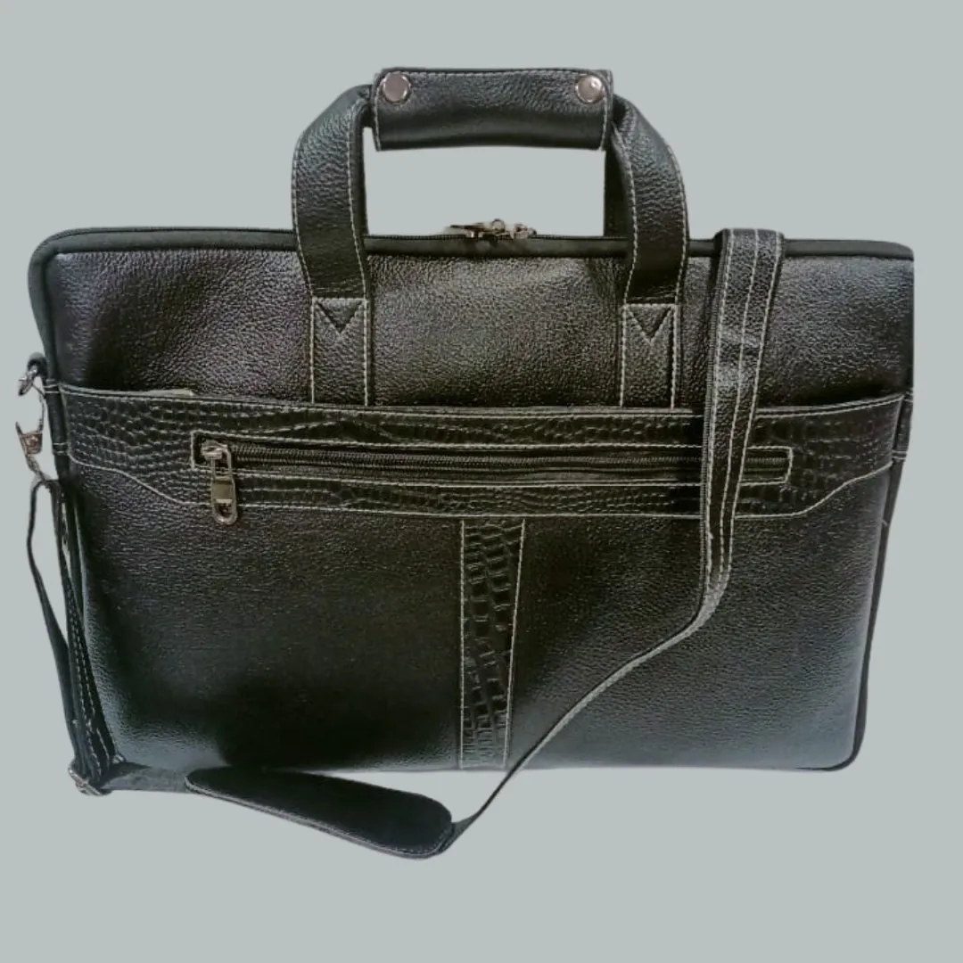 Starco 2 Expandable Genuine Leather Laptop Messenger Bag for men