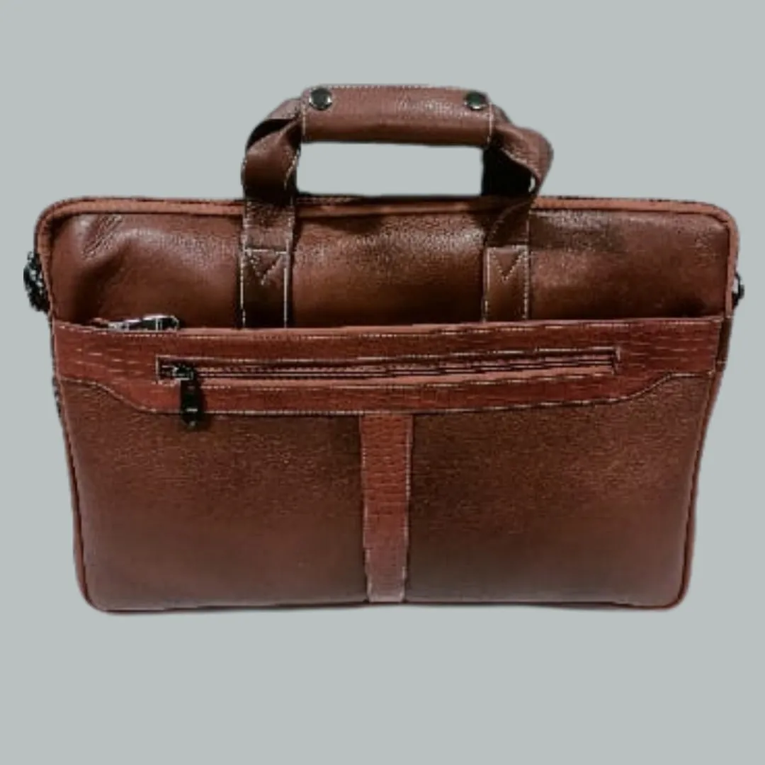 Starco 2 Expandable Genuine Leather Laptop Messenger Bag for men