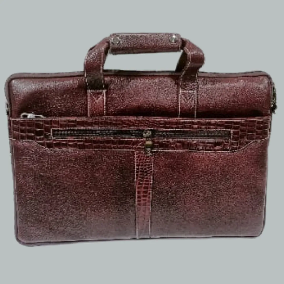 Starco 2 Expandable Genuine Leather Laptop Messenger Bag for men