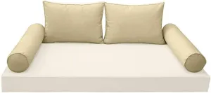 Style1 - AD103 Twin Pipe Trim Bolster & Back Pillow Cushion Outdoor Slip Cover ONLY