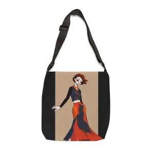 Stylish Adjustable Tote Bag with Chic Fashion Illustration
