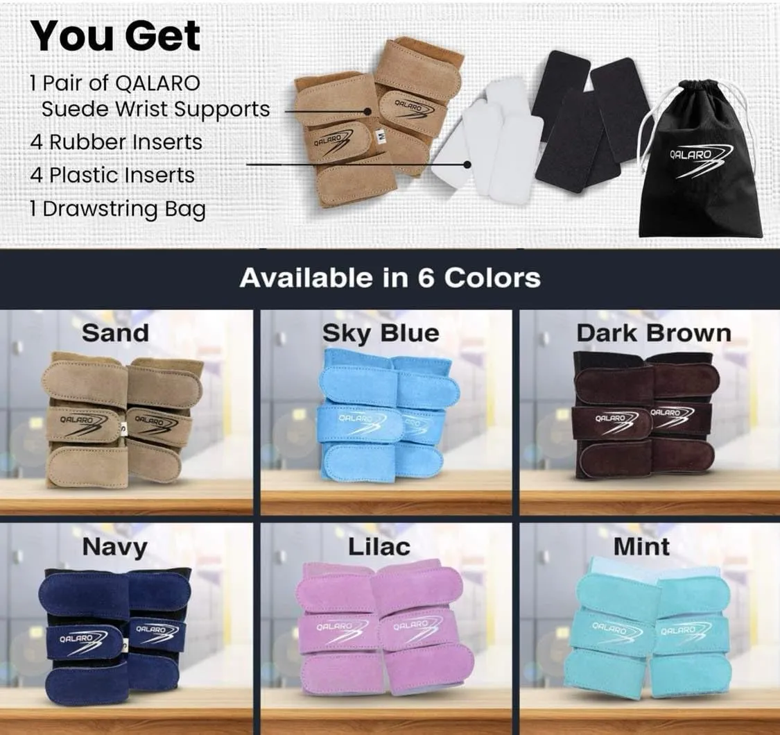Suede Wrist Supports (Pair) with Bag | Gymnastics, Acrobatics, Cheer Adjustable Wrist Guards | Wrist Injury Prevention | Wrist Support Brace Hand Wraps