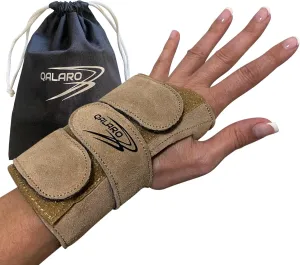 Suede Wrist Supports (Pair) with Bag | Gymnastics, Acrobatics, Cheer Adjustable Wrist Guards | Wrist Injury Prevention | Wrist Support Brace Hand Wraps