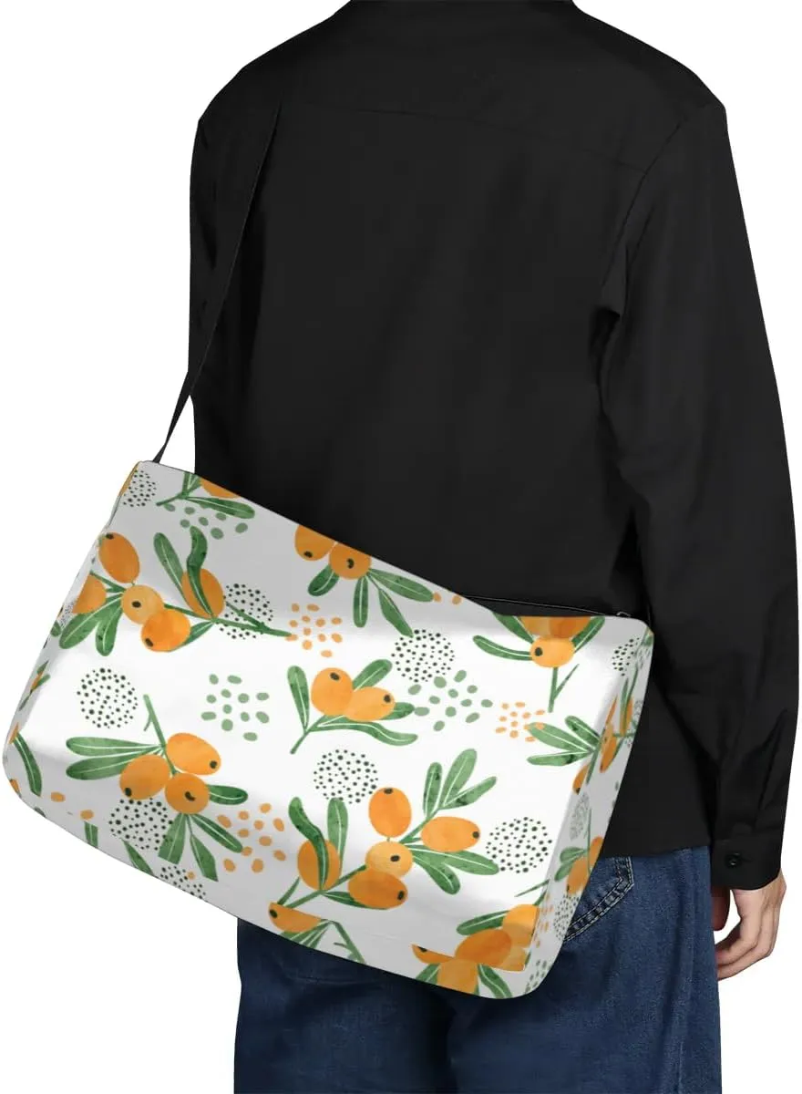 Summer Loquat Pattern Small Gym Bag for Men Women Workout Sport Duffle Bag Waterproof Weekender Overnight Bag Lightweight Carry on Tote Bag Crossbody Shoulder Travel Bag for Swim Yoge Dance