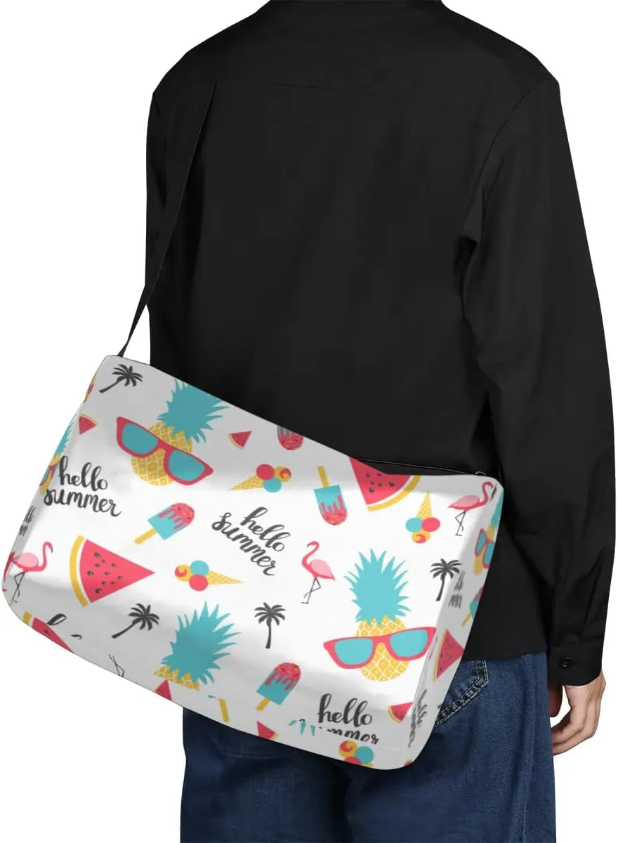 Summer Pattern Watermelon Small Gym Bag for Men Women Workout Sport Duffle Bag Waterproof Weekender Overnight Bag Lightweight Carry on Tote Bag Crossbody Shoulder Travel Bag for Swim Yoge Dance