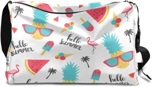 Summer Pattern Watermelon Small Gym Bag for Men Women Workout Sport Duffle Bag Waterproof Weekender Overnight Bag Lightweight Carry on Tote Bag Crossbody Shoulder Travel Bag for Swim Yoge Dance