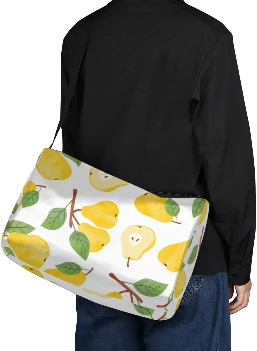 Summer Pears Small Gym Bag for Men Women Workout Sport Duffle Bag Waterproof Weekender Overnight Bag Lightweight Carry on Tote Bag Crossbody Shoulder Travel Bag for Swim Yoge Dance