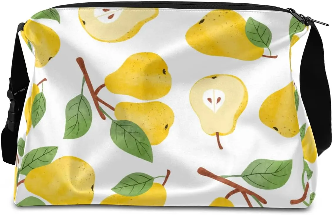 Summer Pears Small Gym Bag for Men Women Workout Sport Duffle Bag Waterproof Weekender Overnight Bag Lightweight Carry on Tote Bag Crossbody Shoulder Travel Bag for Swim Yoge Dance