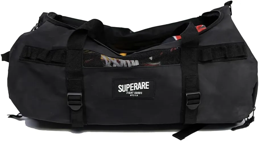Superare Carico Gym Bag and Duffel Bag in One, Ideal Boxing Gym Bag, BJJ, Muay Thai, or Jiu Jitsu Backpack with Moisture Resistant Fabric and Wet Storage