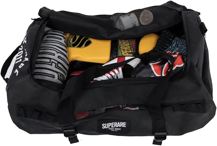 Superare Carico Gym Bag and Duffel Bag in One, Ideal Boxing Gym Bag, BJJ, Muay Thai, or Jiu Jitsu Backpack with Moisture Resistant Fabric and Wet Storage