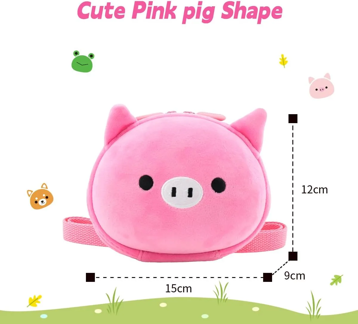 Supercute 3D Cartoon Pig Kids Crossbody Purse, Pig Cion Purse for Toddler Girls (Pig)