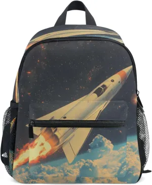 Supersonic Jets Soar Across Space Toddler Backpack School Bag Girls Preschool Bookpack Boys Kindergarten Children Backpacks Kids Age 3-8