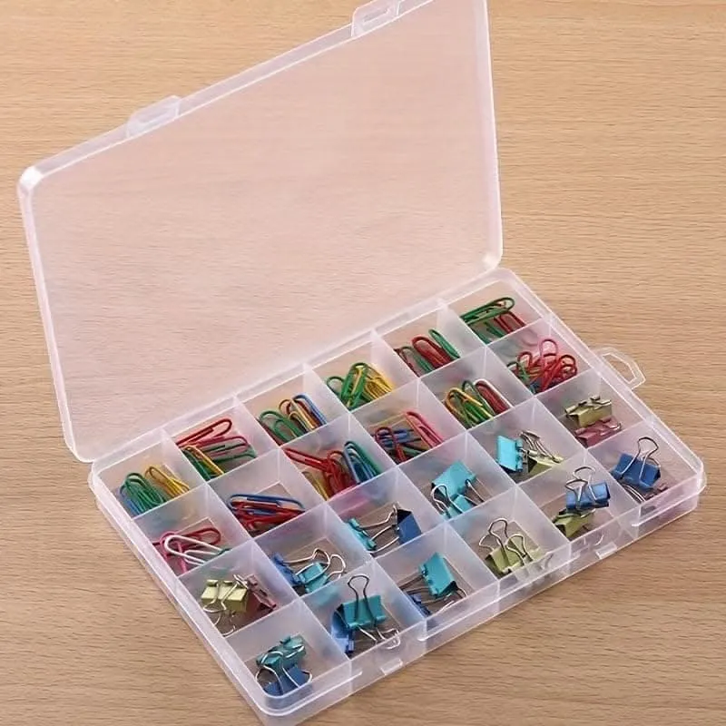 Supreme Clear Jewelry Organizer Box – 24-Compartment Adjustable Storage