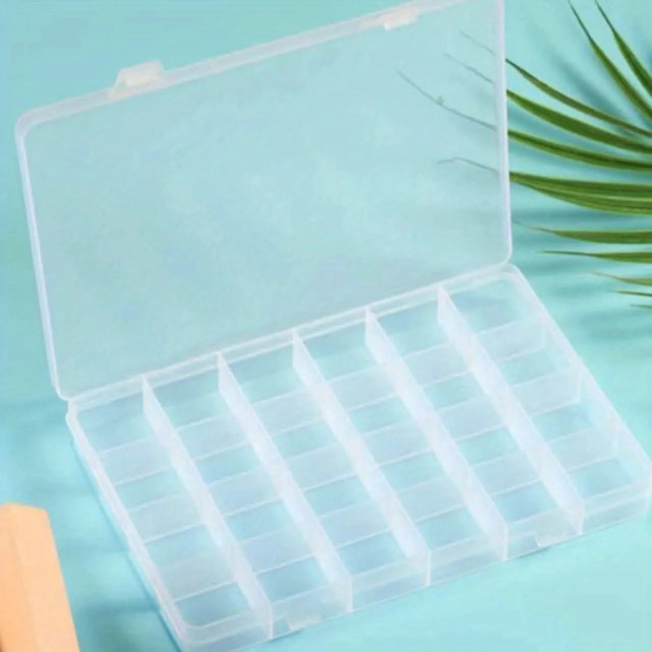 Supreme Clear Jewelry Organizer Box – 24-Compartment Adjustable Storage
