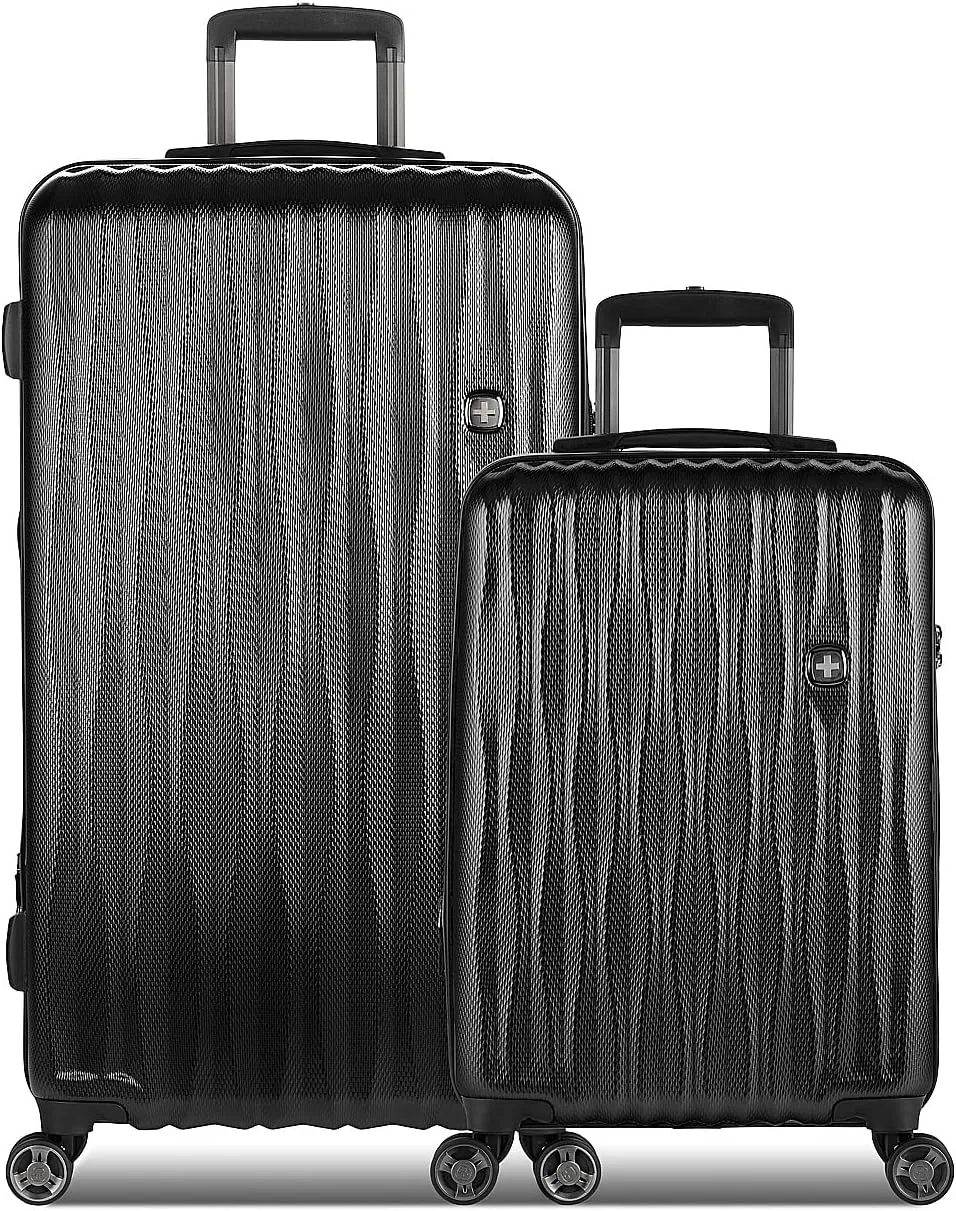 SwissGear 7272 Energie Hardside Expandable Luggage with Spinner Wheels, Black, 2-Piece Trunk Set (19/29)