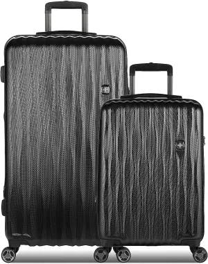 SwissGear 7272 Energie Hardside Expandable Luggage with Spinner Wheels, Black, 2-Piece Trunk Set (19/29)