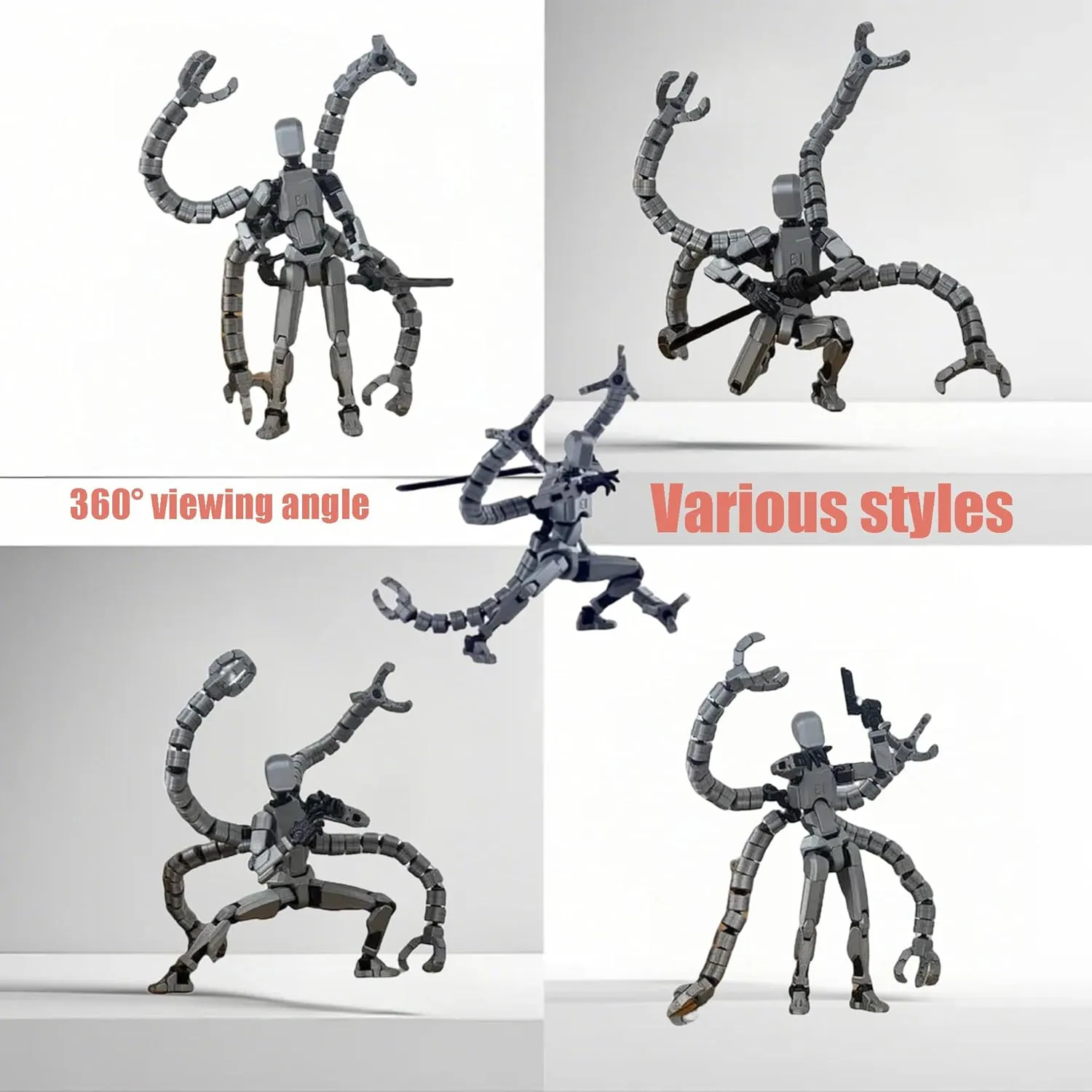 T13 Action Figure – Posable 7.2” 3D Printed Dummy 13 & Titan 13, Collectible Desktop Toy for Gamers and Kids